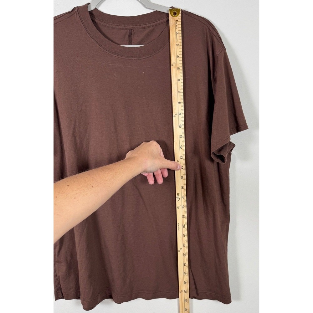 Lululemon Soft Brown Crew Neck Short Sleeve T Shirt - Picture 3 of 5